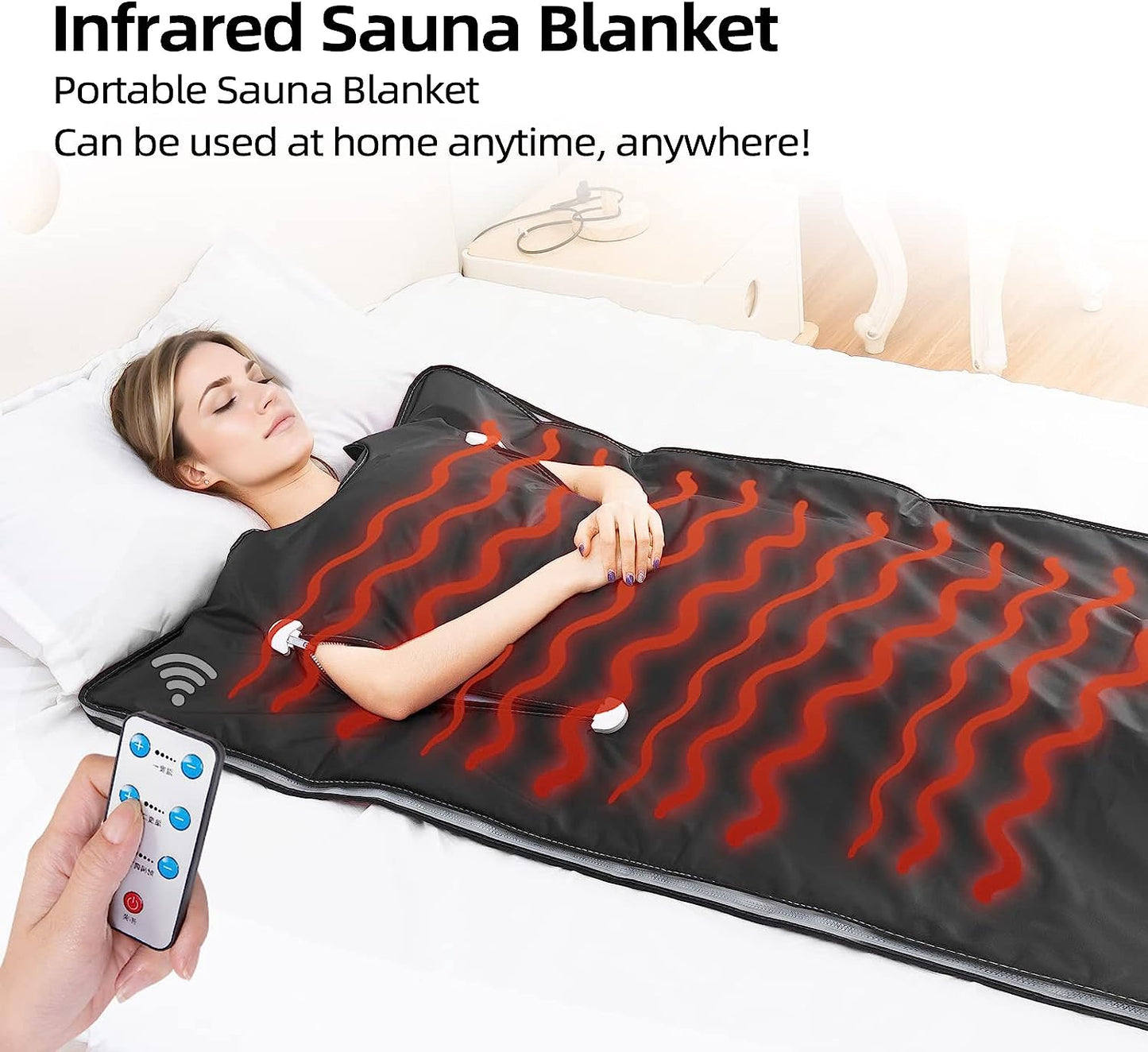 Pinjaze Portable Far-Infrared (FIR) Sauna Blanket Detox